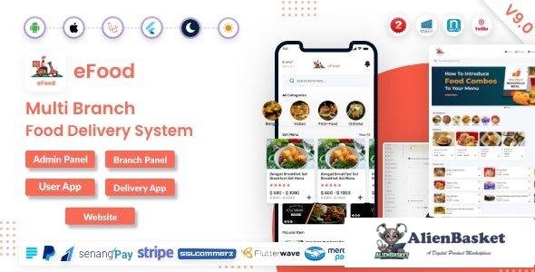 61387  eFood v9.0 - Food Delivery App with Laravel Admin Panel + Delivery Man App - 