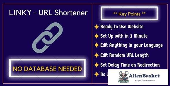 61415  Linky v1.0 - URL Shortener Script without database