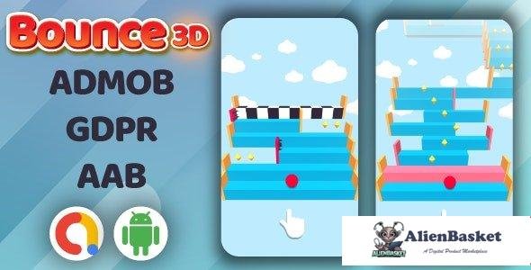 61421  Bounce3D Jumping Ball Android Game + Admob v1.0.1