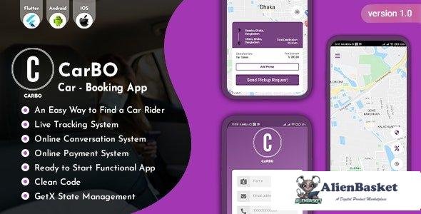 61482  CarBo v1.0 - Online Car Booking Flutter App UI Kit