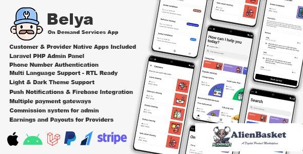 61493  Belya v3.0 - On Demand Service App | Customer & Provider Apps with Admin Panel