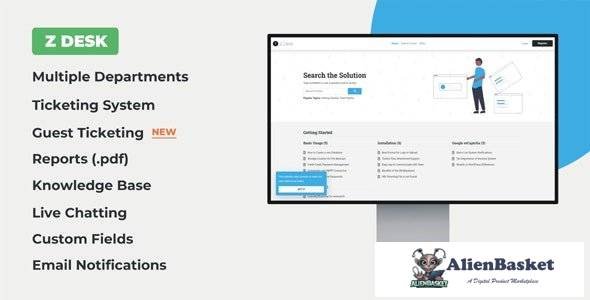 61614  Z Desk v1.6 - Support Tickets System with Knowledge Base and FAQs - 