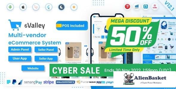 61983  6valley Multi-Vendor E-commerce v12.2 - Complete eCommerce Mobile App, Web, Seller and Admin 