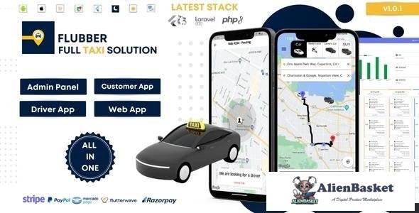 61634  Flubber v1.0.1 - Taxi Cab Full Solution with Customer and Driver Flutter App, Web and Admin L