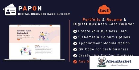 61691  Papon v1.1 - Digital Business Card Builder SaaS