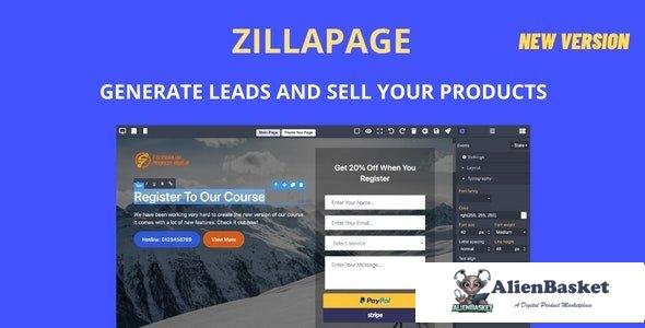 61708  Zillapage v1.1.9 - Landing page and Ecommerce builder - 