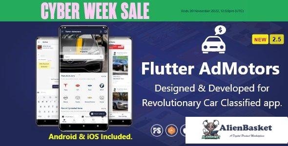 61716  Flutter AdMotors For Car Classified BuySell iOS and Android App with Chat v2.5