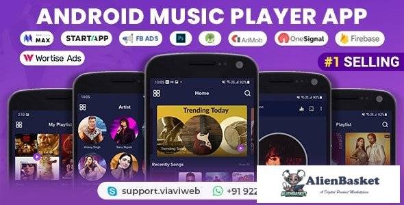 61815  Android Music Player v7.0 - Online MP3 (Songs) App - 