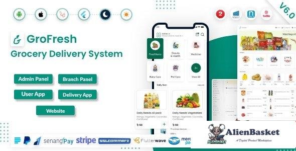 64620  GroFresh v7.0 - (Grocery, Pharmacy, eCommerce, Store) App and Web with Laravel Admin Panel + 