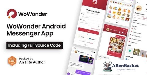 63377  WoWonder Android Messenger v4.8 - Mobile Application for WoWonder Social Script