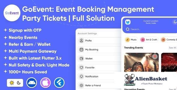 65005  GoEvent v1.2 - Event Booking Management - Event Planner - Flutter Full Solution App