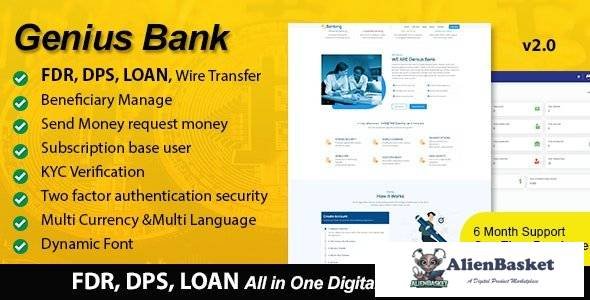 62216  Genius Bank v2.1 - All in One Digital Banking System - 