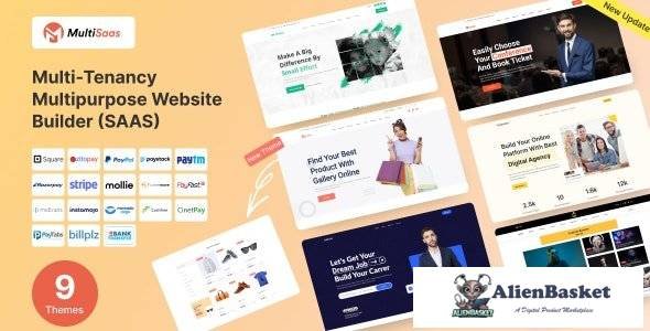 62221  MultiSaas v1.0.4 - Multi-Tenancy Multipurpose Website Builder (Saas)