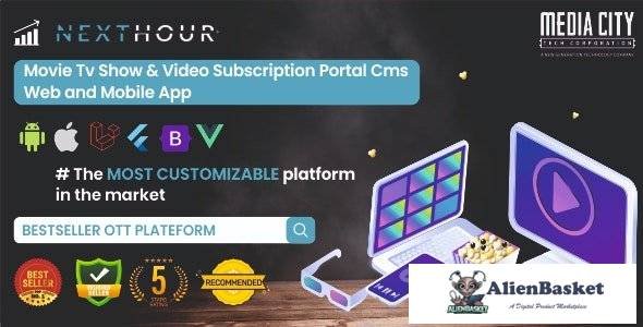 62391  Next Hour v5.3 - Movie Tv Show & Video Subscription Portal Cms Web and Mobile App - 