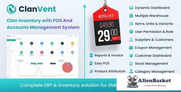 62429  ClanVent v3.3 - Inventory with POS and Accounts Management System