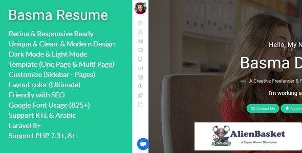 62549  Basma v1.5 - Resume / CV CMS