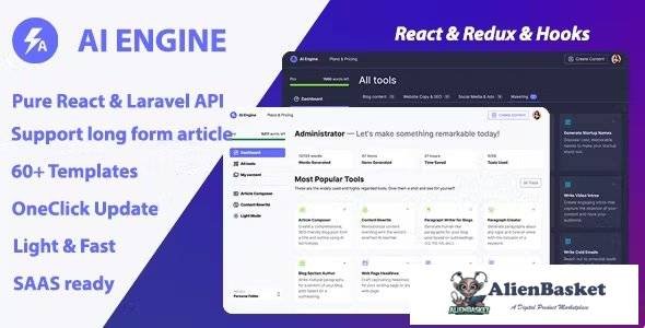 62561  AI Engine v1.1.6 – AI Copywriter & Content Writer (SAAS)