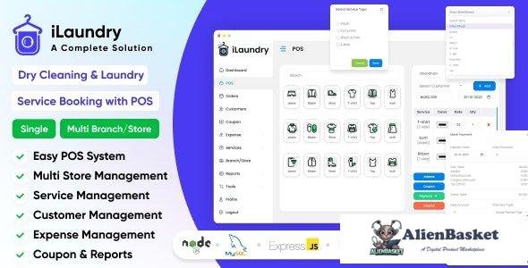 62624  iLaundry v1.0 - Dry Cleaning & Laundry Service Booking with POS | Single & Multi Branch Compl