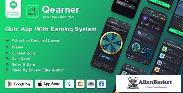 62852  Qearner v2.0.5 – Quiz App | Android Quiz game with Earning System + Admin panel - 