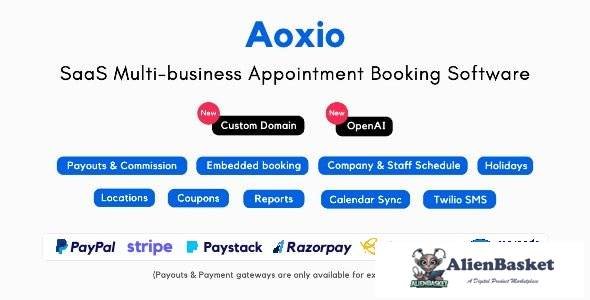 62864  Aoxio v2.0 - SaaS Multi-Business Service Booking Software - 