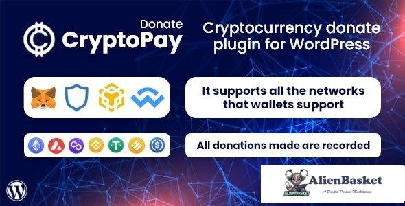 62901  CryptoPay Donate v1.3.0 - Cryptocurrency donate plugin for WordPres