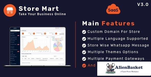 62991  StoreMart SaaS v3.0 - Online Product Selling SaaS Business Website Builder - 