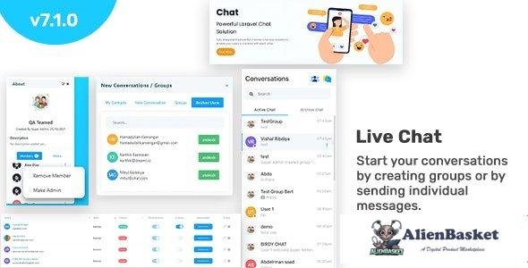 62998  InfyChat v7.1.0 - Laravel Chat App (Private + Group Chat) - Real time Chat