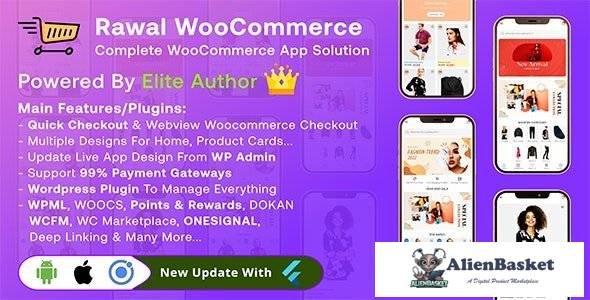 63149  Rawal v3.1.1 - Ionic Woocommerce & Flutter Woocommerce Full Mobile Application Solution with 