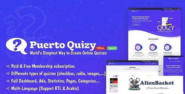 63317  Puerto Quizy v1.1 - Premium Quiz Builder Script SAAS