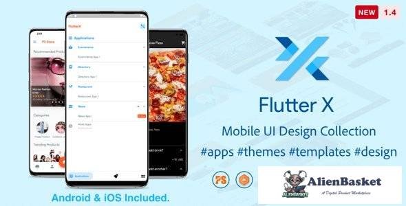 63453  FlutterX v1.4 - Flutter UI Kits Widgets and Template Collection For iOS & Android