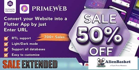 63546  Prime Web v1.0.10 - Convert Website to a Flutter App | Web View App | Web to App
