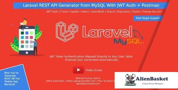 63572  Laravel REST API Generator From MySQL With JWT Auth + Postman v3.0