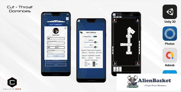 63684  Cut Throat v1.0 - Dominoes Multiplayer Game Unity