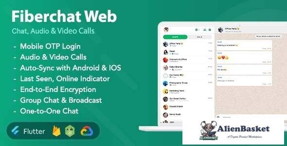 63891  Fiberchat Web v1.0.6 - Chat & Calling Web App - Flutter Web App
