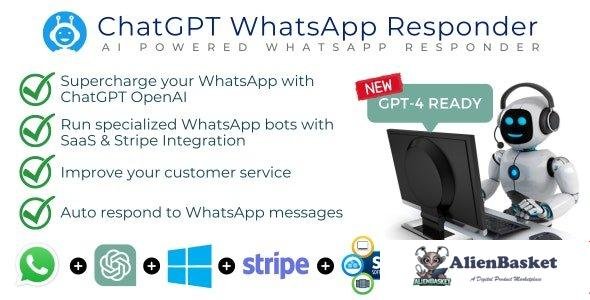 63972  WhatsApp ChatGPT AI Responder + SaaS - WhatsApp Automation