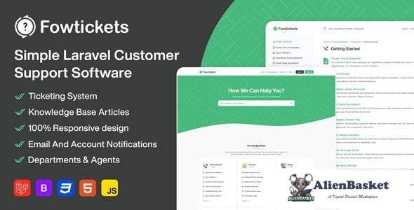 64091  Fowtickets v2.0 - Simple Customer Support Software With Ticketing System And Knowledge Base -