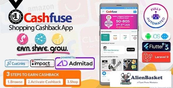 64157  Cashfuse v2.0 - Affiliate Marketing, Price Comparison, Coupons and Cashback App