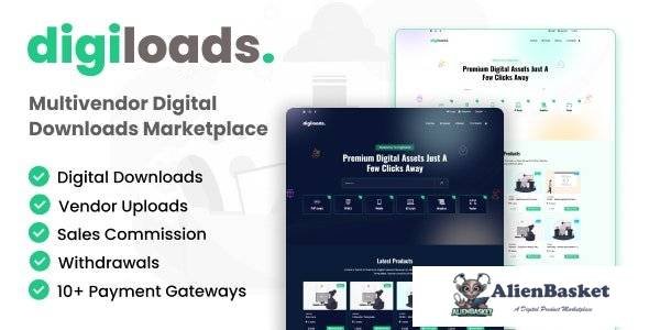 64217  Digiloads v1.0.1 - Multivendor Digital Downloads Marketplace