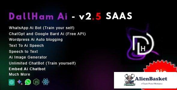 64233  DallHam Ai v2.5 - Ai WhatsApp, Chatbot, Ai Speech, Bard Ai SAAS System