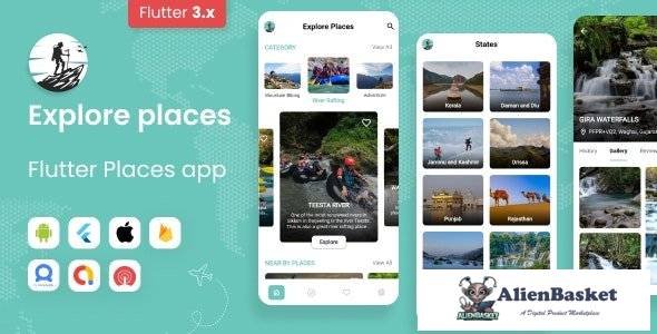 64272  Explore Places - Flutter Places App with Firebase Backend