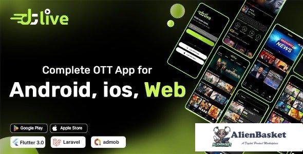 64274  DTLive v1.5 - Flutter App (Android - iOS - Website ) Movies - TV Series - Live TV - OTT - Adm