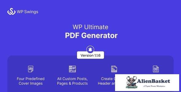 64642  WP Ultimate PDF Generator v1.1.6 - Create, Generate & Customise PDF for live WordPress pages