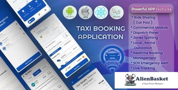 64821  Cab2u v1.3 - Taxi Solution Android & IOS + Admin Panel + Dispatch Panel