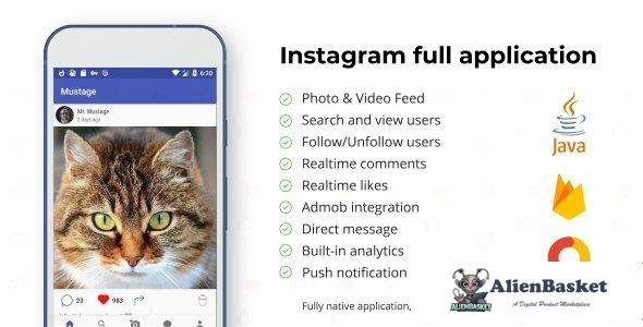 64689  Mustage v3.18 - Instagram Android Full Application + Firebase Web (Photo&Video)