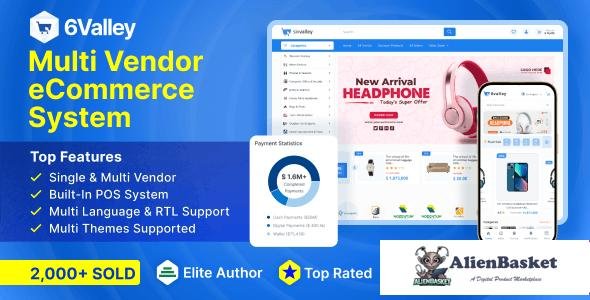 64741  6valley Multi-Vendor E-commerce v14.2 - Complete eCommerce Mobile App, Web, Seller and Admin 