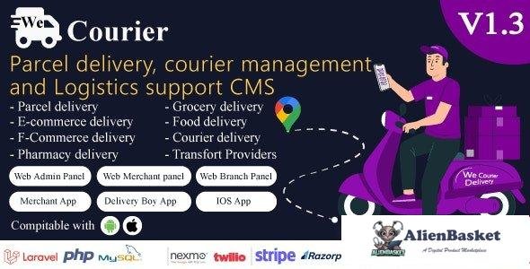 64903  We Courier v1.3 - Courier and logistics management CMS with Merchant, Delivery app