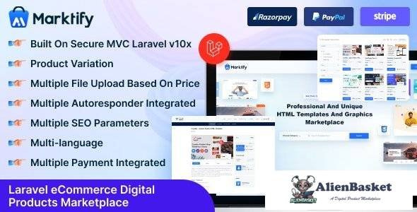 64908  Marktify v1.0 - Laravel eCommerce Digital Product Marketplace