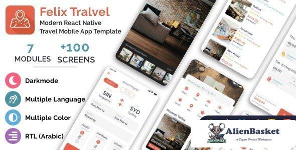 65008  Felix Travel v1.1.11 - mobile React Native travel app template