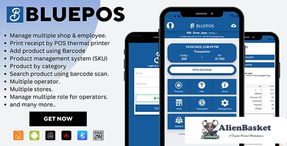 65219  BLUEPOS v1.1 - Android Mobile Point of sale (POS) With Admin Backend API