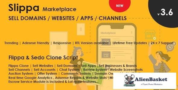 64918  Slippa v4.0 - Domains, Website, App & Social Media Marketplace PHP Script - 